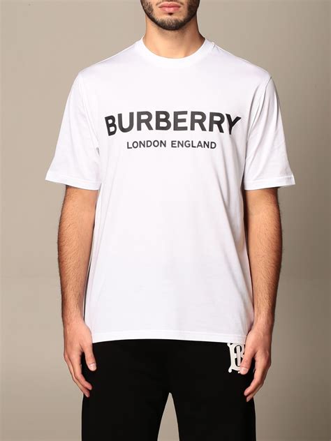 all white burberry t shirt|burberry white t shirt men.